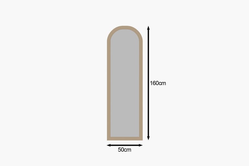 Rusele Veggspeil Buet 50 cm - Beige - Innredning - Speil - Veggspeil