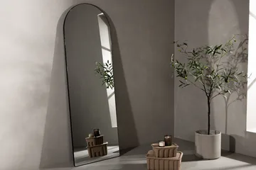 Sarasota Vegghengt Speil Rektangulær 66x193 cm - Svart - Innredning - Speil - Veggspeil