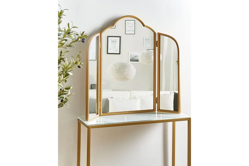 Sminkbordsspegel Savilly GOLD - Innredning - Speil - Sminkespeil
