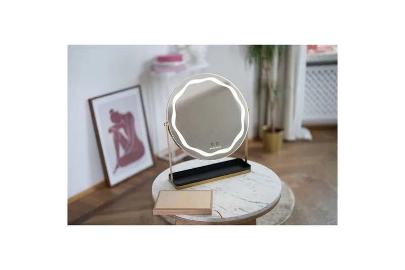 Sminkespeil Beautifly Rund med LED-belysning - Innredning - Speil - Sminkespeil