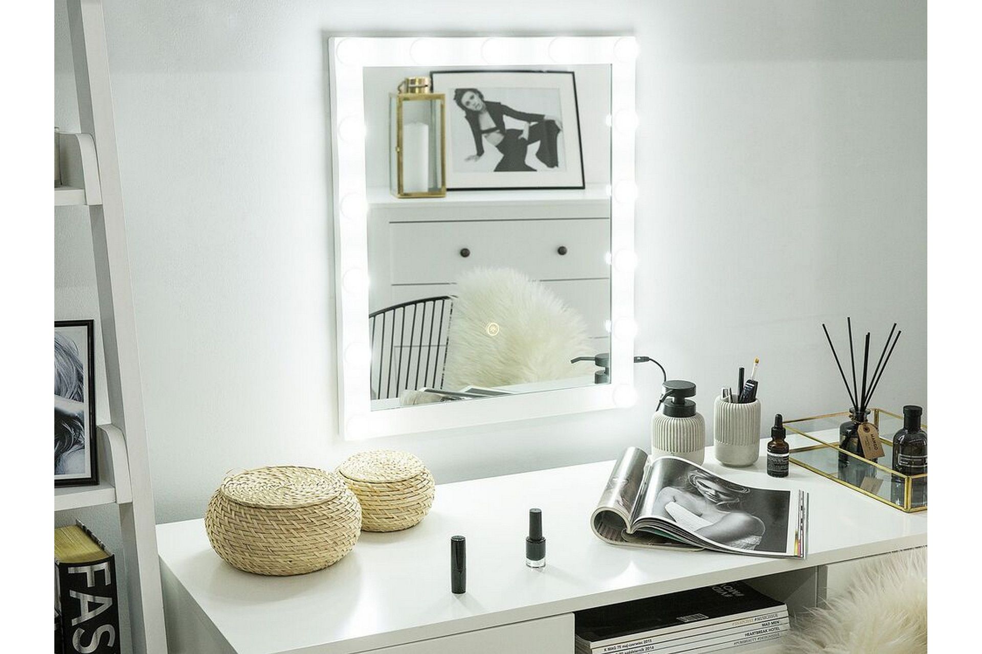 Saven Speil LED 50x60 cm - Transparent