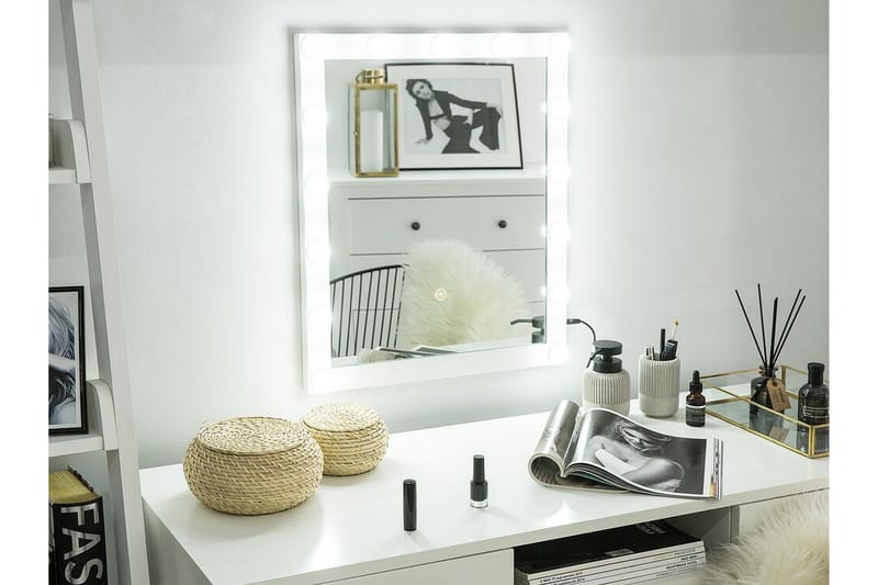 Saven Speil LED 50x60 cm - Transparent - Innredning - Speil - Sminkespeil