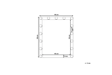 Saven Speil LED 50x60 cm - Transparent - Innredning - Speil - Sminkespeil