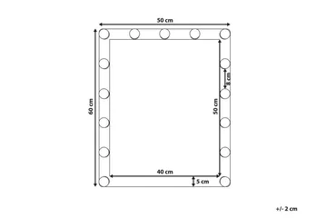 Saven Speil LED 50x60 cm - Transparent - Innredning - Speil - Sminkespeil