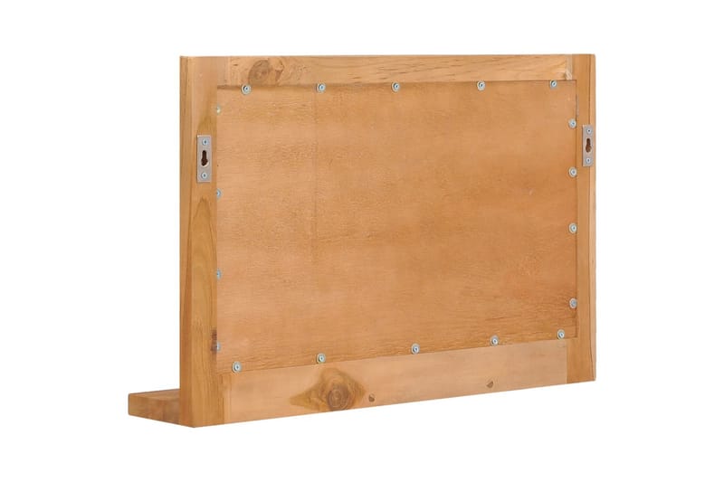 Veggspeil med hylle 60x12x40 cm heltre teak - Sminkespeil - Baderomstilbehør