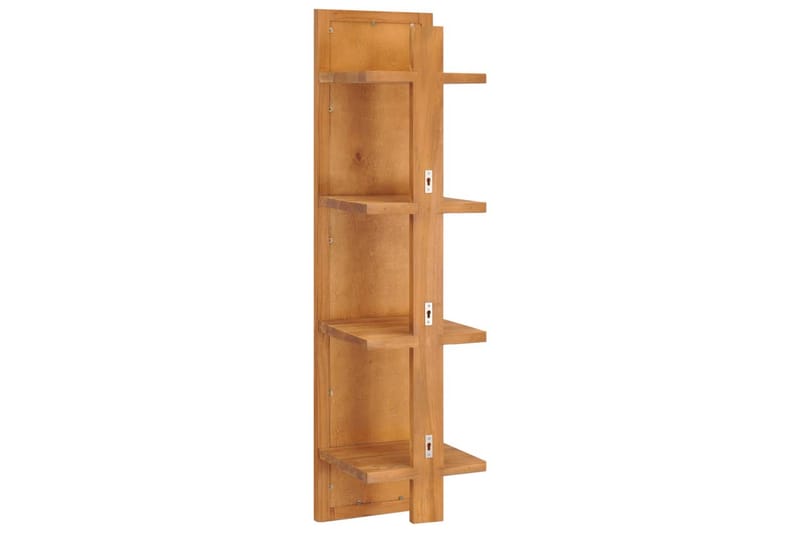 Veggspeil med hyller 30x30x120 cm heltre teak - Innredning - Speil - Sminkespeil