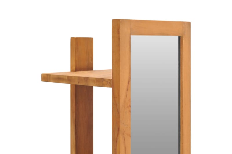 Veggspeil med hyller 30x30x120 cm heltre teak - Innredning - Speil - Sminkespeil