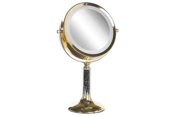 Sminkspegel Beliani Baixas Guld/svart GOLD||Black - Innredning - Speil - Sminkespeil