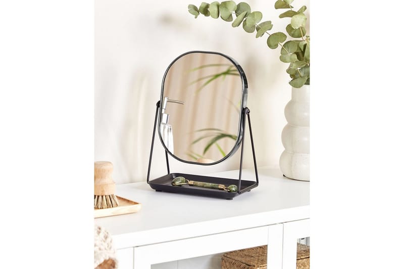 Sminkspegel Beliani Correze Guld/svart Black - Innredning - Speil - Sminkespeil