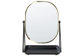 Sminkspegel Beliani Correze Guld/svart GOLD||Black - Innredning - Speil - Sminkespeil