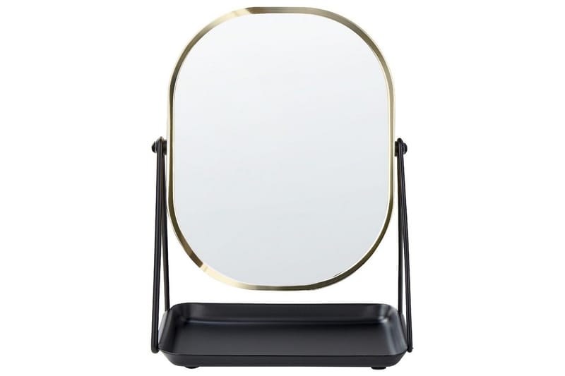 Sminkspegel Beliani Correze Guld/svart GOLD||Black - Innredning - Speil - Sminkespeil