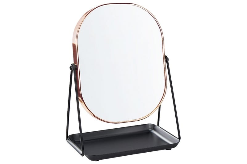 Sminkspegel Beliani Correze Guld/svart Rose||Black - Innredning - Speil - Sminkespeil