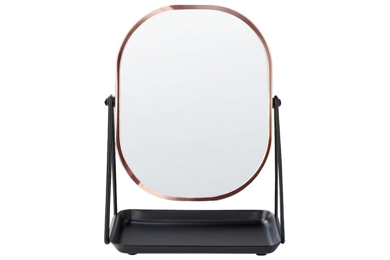 Sminkspegel Beliani Correze Guld/svart Rose||Black - Innredning - Speil - Sminkespeil