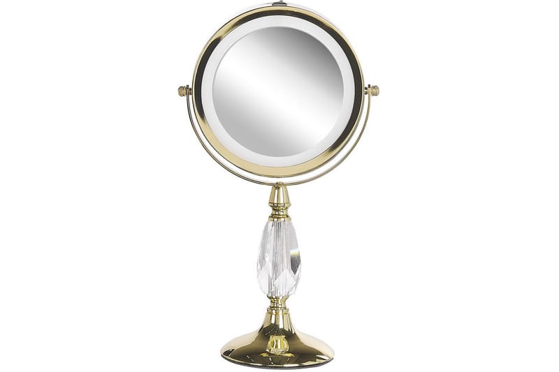 Sminkspegel Beliani Maury Guld GOLD VALUE_MISSING_2 - Innredning - Speil - Speil med belysning