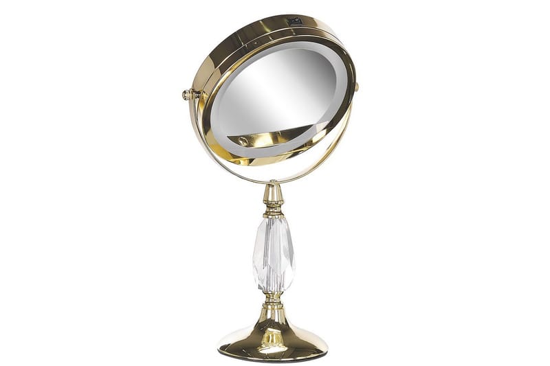 Sminkspegel Beliani Maury Guld GOLD VALUE_MISSING_2 - Innredning - Speil - Speil med belysning