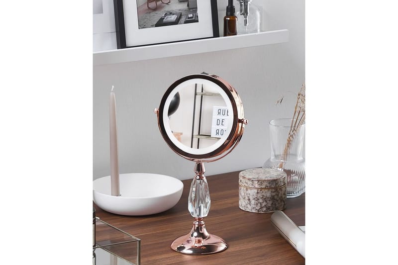 Sminkspegel Beliani Maury Guld GOLD VALUE_MISSING_3 - Innredning - Speil - Sminkespeil