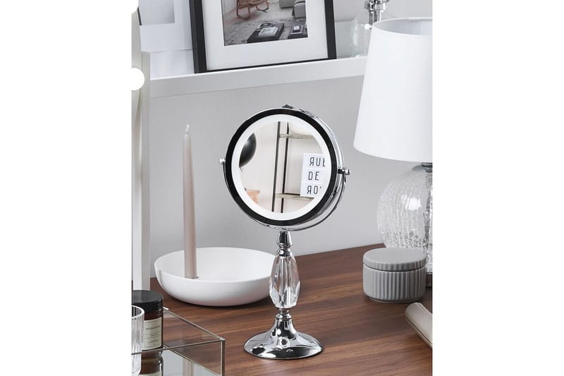 Sminkspegel Beliani Maury Guld Silver VALUE_MISSING_1 - Innredning - Speil - Sminkespeil