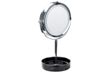 Sminkspegel Beliani Savoie Guld/Svart Silver||Black - Innredning - Speil - Speil med belysning