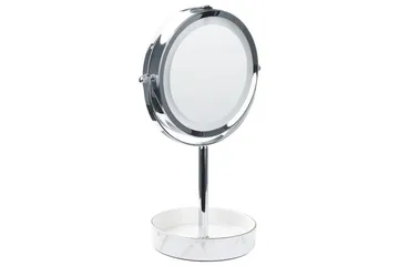 Sminkspegel Beliani Savoie Guld/Svart Silver||White - Innredning - Speil - Speil med belysning