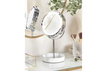 Sminkspegel Beliani Savoie Guld/Svart Silver||White - Innredning - Speil - Speil med belysning