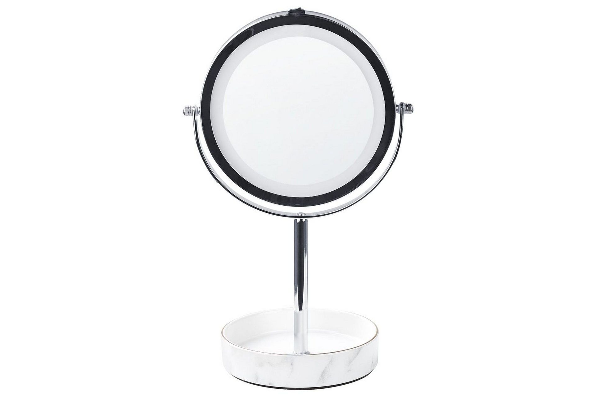 Sminkspegel Beliani Savoie Guld/Svart Silver\|\|White -