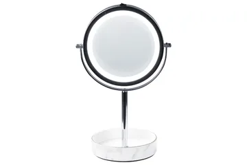 Sminkspegel Beliani Savoie Guld/Svart Silver||White - Innredning - Speil - Speil med belysning