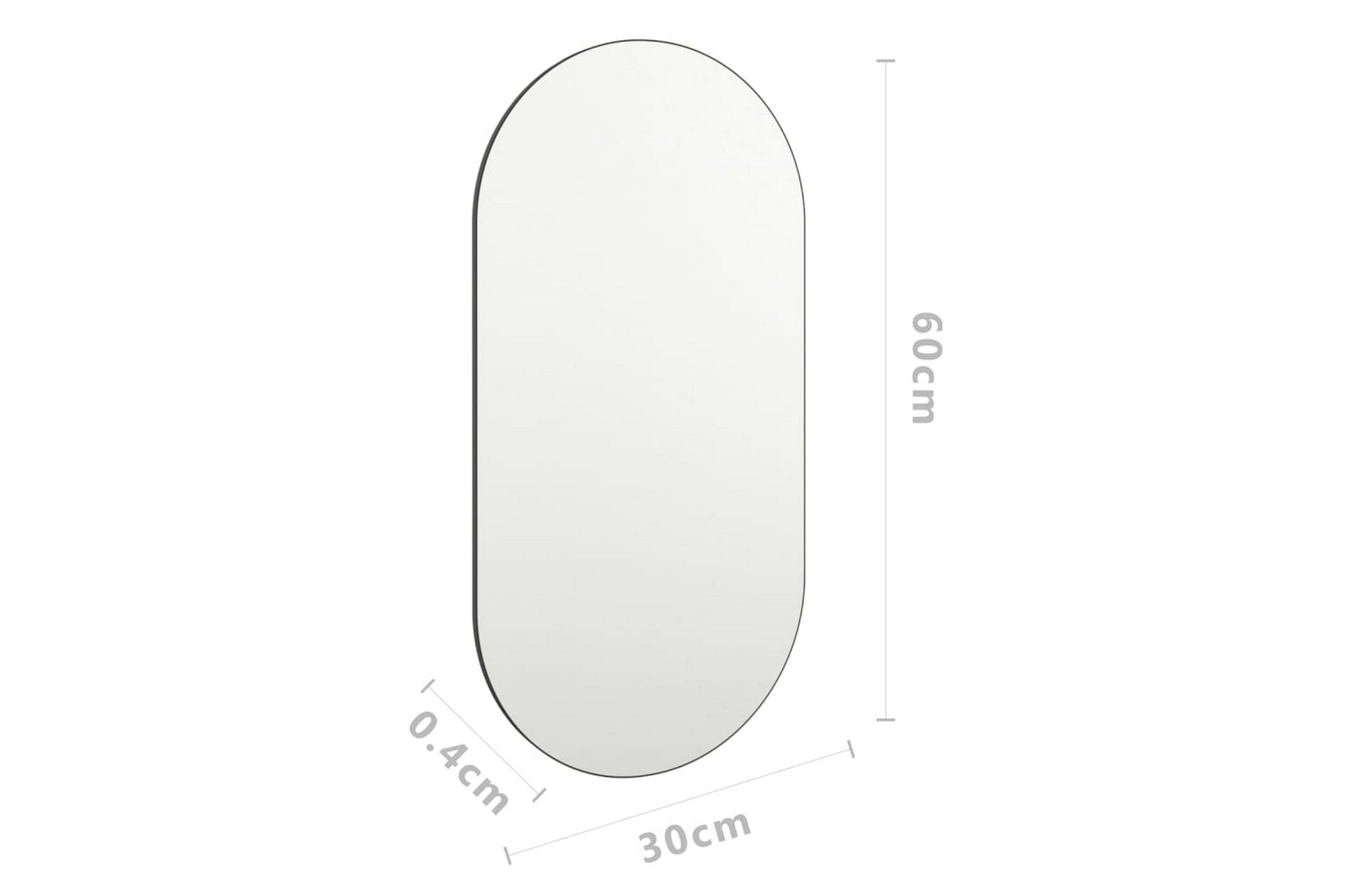 Speil 60x30 cm glass - Hvit - Innredning - Speil - Veggspeil