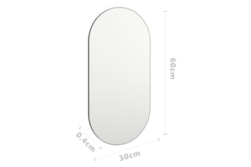 Speil 60x30 cm glass - Hvit - Innredning - Speil - Veggspeil