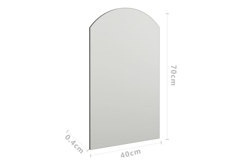 Speil 70x40 cm glass - Hvit - Veggspeil - Gangspeil