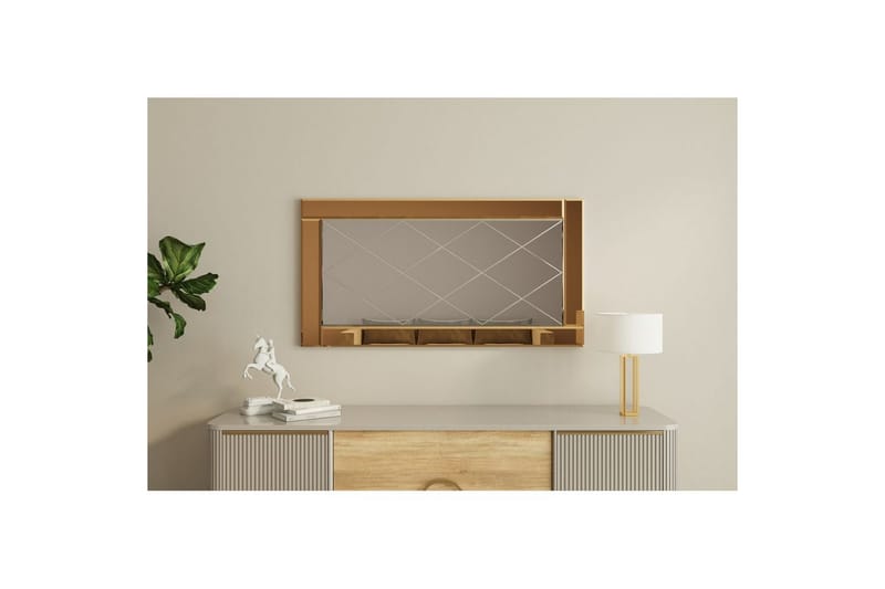 Speil Elorwich Bronse / Hvit - Bronse / Hvit - Innredning - Speil - Veggspeil
