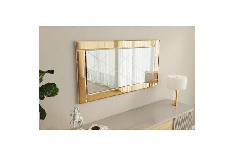 Speil Elorwich Bronse / Hvit - Bronse / Hvit - Innredning - Speil - Veggspeil