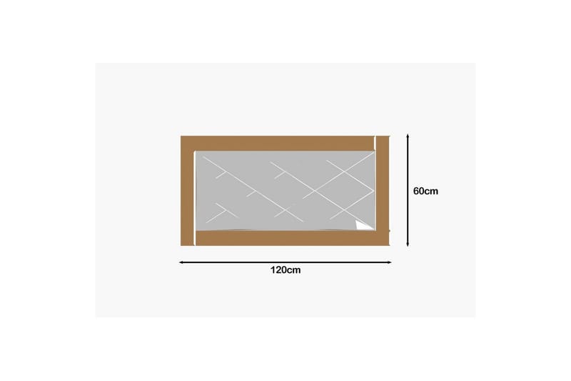 Speil Elorwich Bronse / Hvit - Bronse / Hvit - Innredning - Speil - Veggspeil