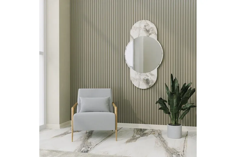 Speil Ewelina Marmor - Hvit - Innredning - Speil - Veggspeil