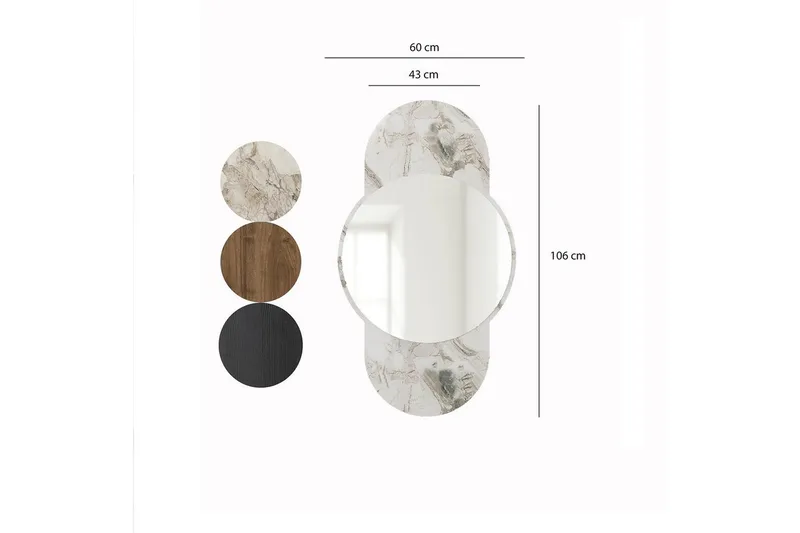 Speil Ewelina Marmor - Hvit - Innredning - Speil - Veggspeil