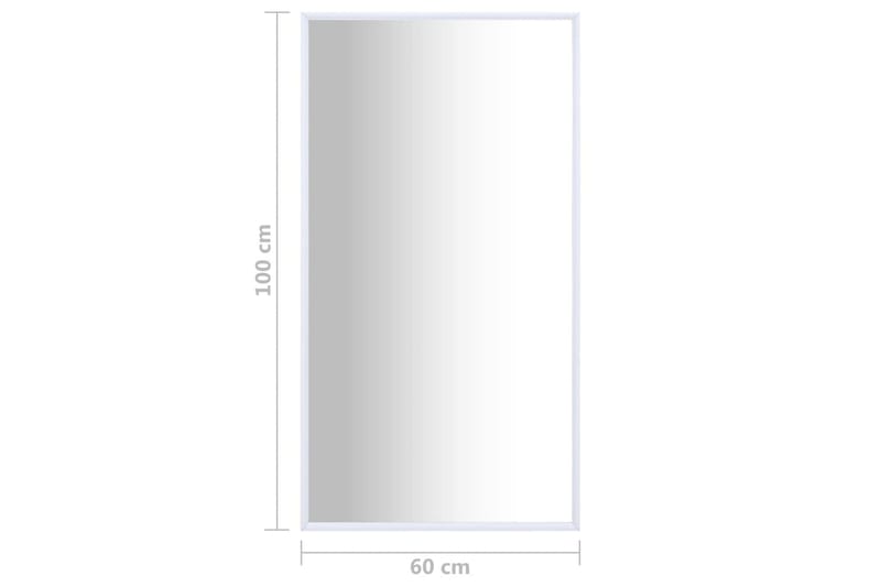 Speil hvit 100x60 cm - Hvit - Innredning - Speil - Veggspeil