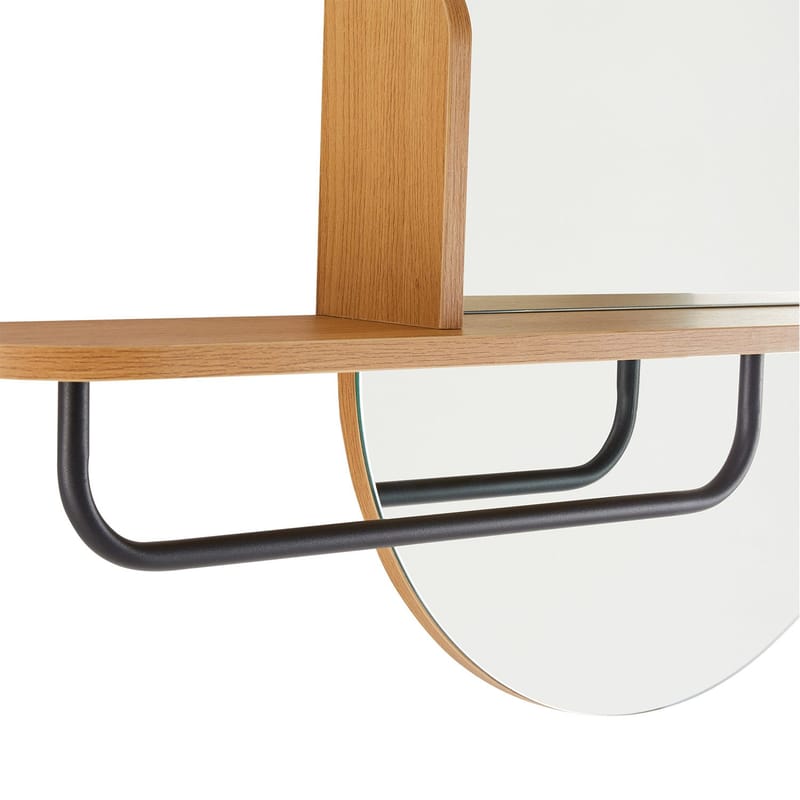 Speil med hylle HOME4YOU Aalborg 92x15x93 cm eik - brun - Innredning - Speil - Veggspeil