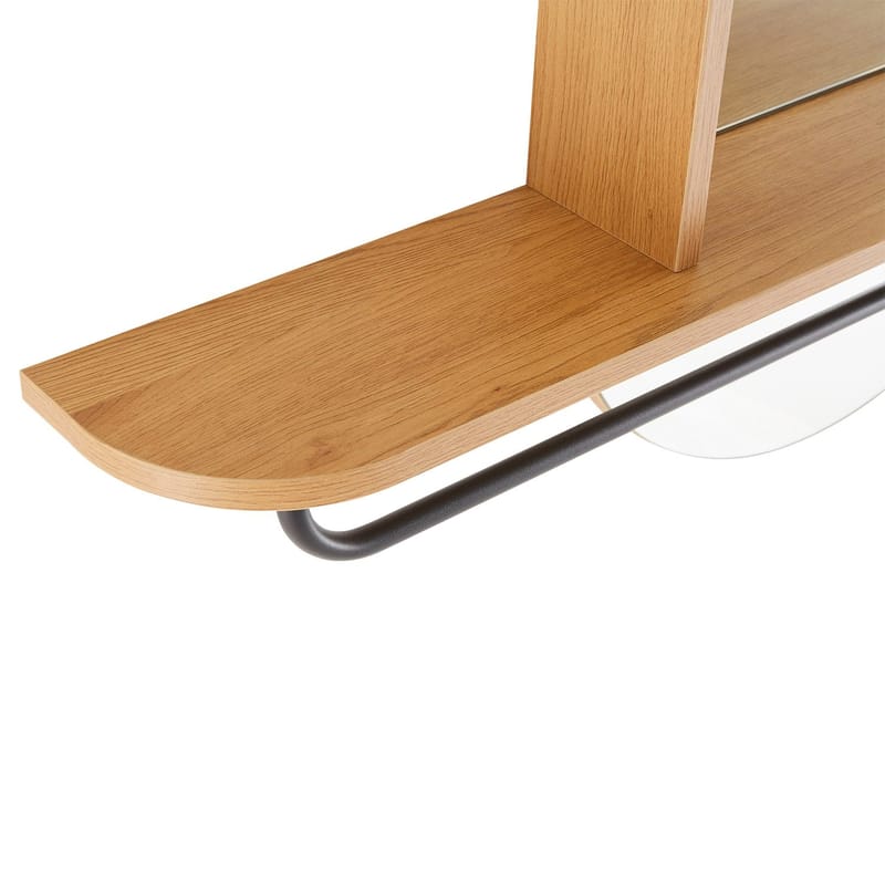 Speil med hylle HOME4YOU Aalborg 92x15x93 cm eik - brun - Innredning - Speil - Veggspeil