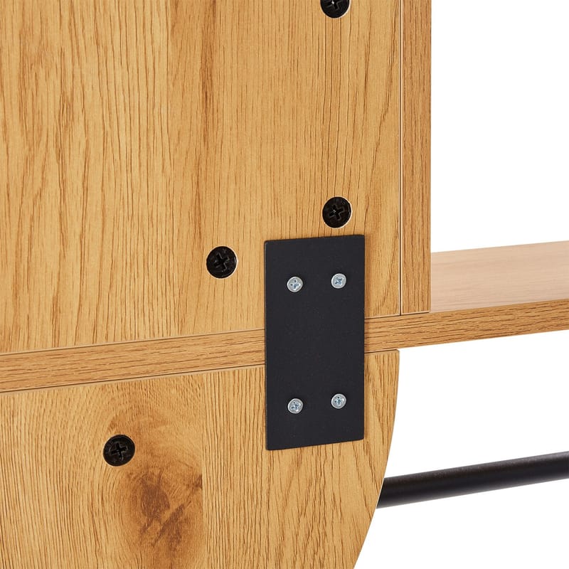 Speil med hylle HOME4YOU Aalborg 92x15x93 cm eik - brun - Innredning - Speil - Veggspeil