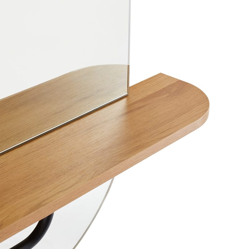 Speil med hylle HOME4YOU Aalborg 92x15x93 cm eik - brun - Innredning - Speil - Veggspeil