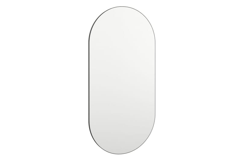 Speil med LED-lys 60x30 cm glass oval - Silver - Innredning - Speil - Veggspeil