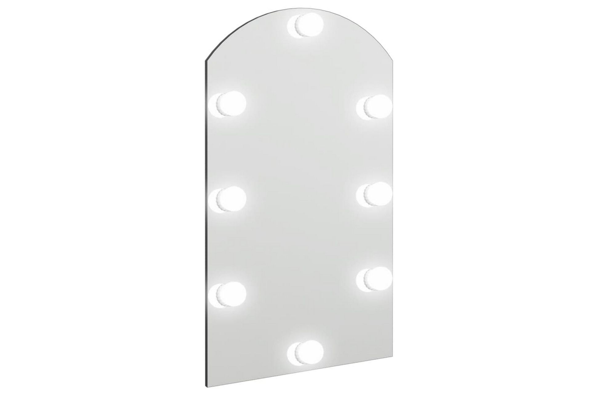 Speil med LED-lys 70x40 cm glass oval - Silver - Innredning - Speil - Veggspeil