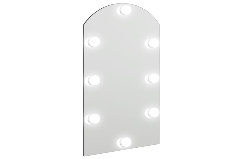 Speil med LED-lys 70x40 cm glass oval - Silver - Veggspeil - Gangspeil