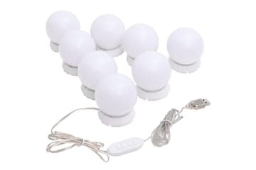 Speil med LED-lys 70x40 cm glass oval - Silver - Innredning - Speil - Veggspeil