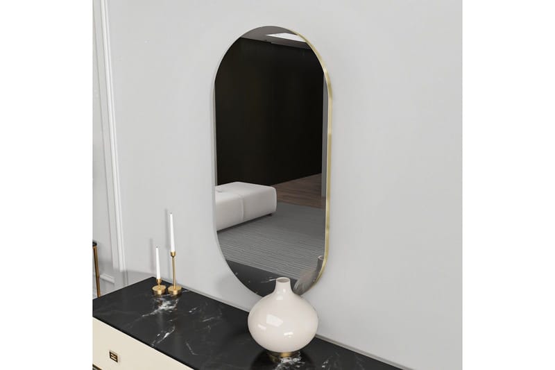 Speil Riory Mørk grå / Gull - Mørk grå / Gull - Innredning - Speil - Veggspeil