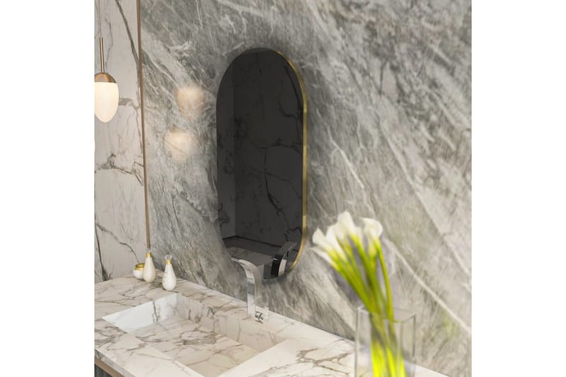 Speil Riory Mørk grå / Gull - Mørk grå / Gull - Innredning - Speil - Veggspeil