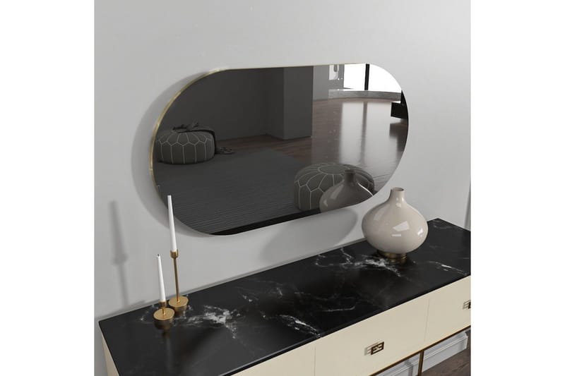 Speil Riory Mørk grå / Gull - Mørk grå / Gull - Innredning - Speil - Veggspeil