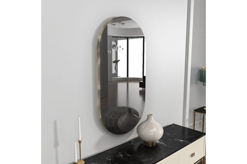 Speil Riory Mørk grå / Gull - Mørk grå / Gull - Innredning - Speil - Veggspeil