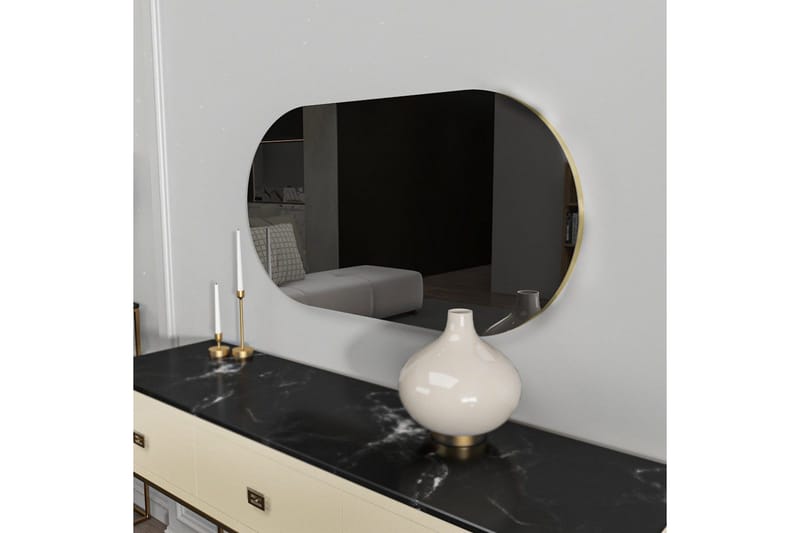 Speil Riory Mørk grå / Gull - Mørk grå / Gull - Innredning - Speil - Veggspeil