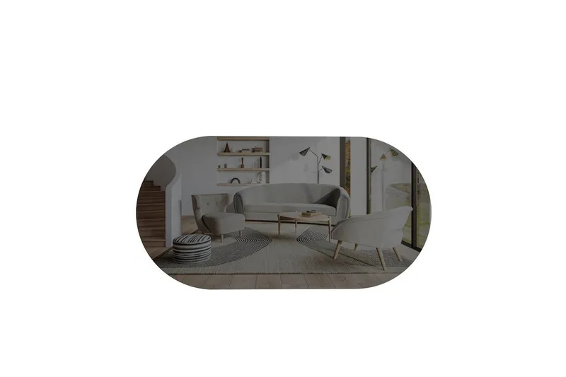 Speil Riory Mørk grå / Gull - Mørk grå / Gull - Innredning - Speil - Veggspeil