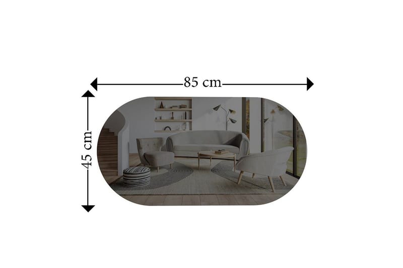 Speil Riory Mørk grå / Gull - Mørk grå / Gull - Innredning - Speil - Veggspeil